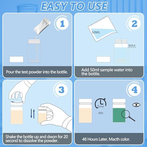 Coliform Bacteria Water Test Kit: 4-Pack Water Bacteria Test Kit Easy At-Home - Image 3