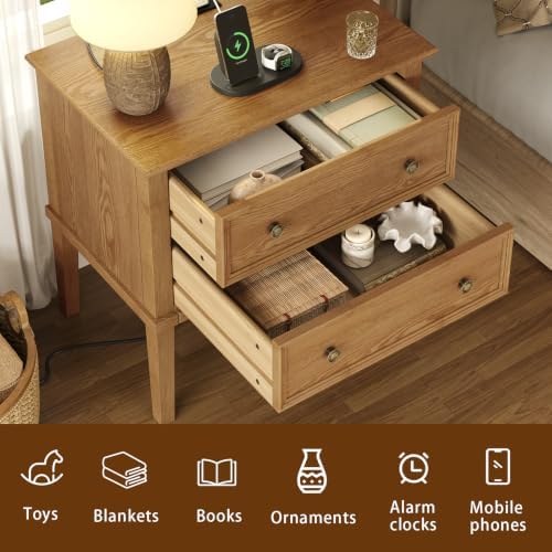 IKENO Solid Wood Nightstand - Image 7
