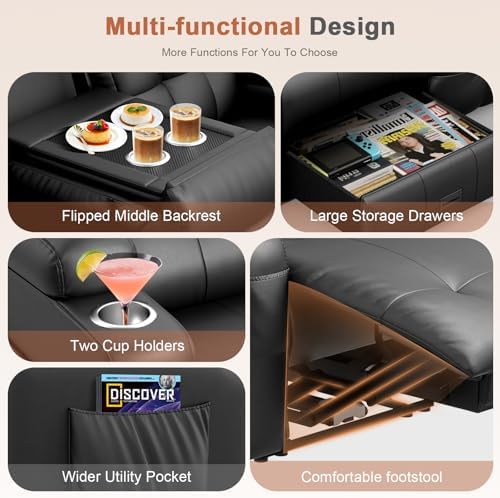 RV Loveseat Recliner Sofa, Wall Hugger Reclining RV Couch - Image 5