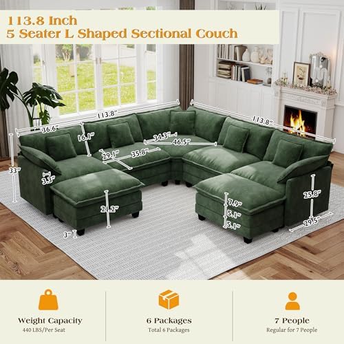 Hanherry Modular Sectional Sofa, Cloud Couch - Image 2