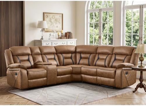 EBELLO Manual Reclining Sectional Sofa by EBELLO