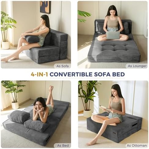 MAXYOYO Convertible Sofa Bed, Fold Out Sofa Couch - Image 4