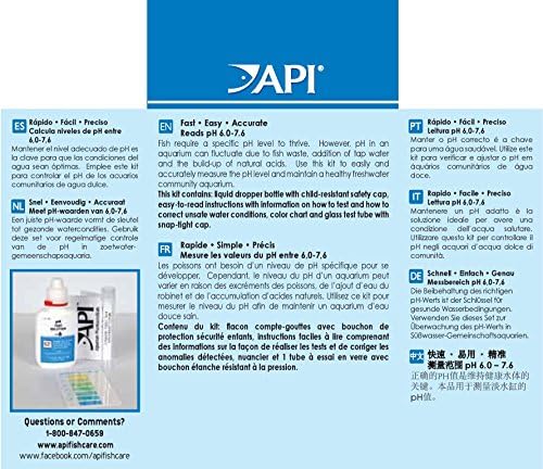 API PH TEST KIT 250-Test Freshwater Aquarium Water pH Test Kit, 4 Piece Set - Image 2