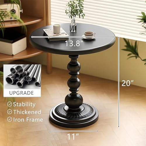 Metal Small End Table, Round Side Table - Image 3