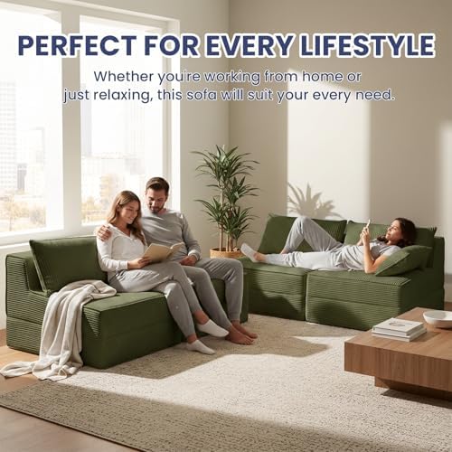 Erament Folding Sofa Bed, Portable Floor Couch Lounge Sofa - Image 7