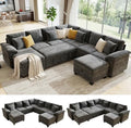 107.8" Oversized Modular Sectional Sofa by WorthFurni