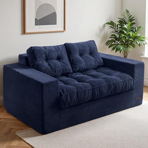 MAXYOYO Loveseat Sofa Couch, Upholstered Bean Bag Chair Cloud Seat by MAXYOYO