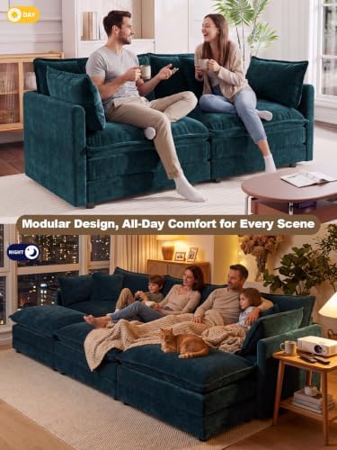 2 Piece Loveseat Sofa Set, Deep Seat Love Seat Couch Set - Image 3