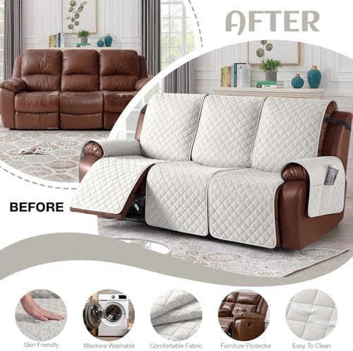 KinCam Waterproof Recliner Sofa Covers Washable, 3 Seater - Image 5