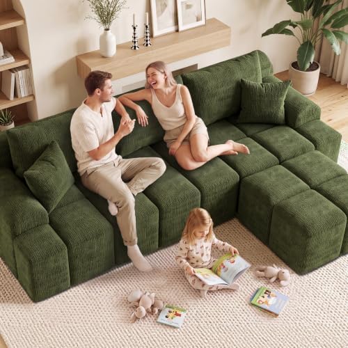 Vipbear 120" Oversized Modular Sectional Sofa, Boneless Couch - Image 4