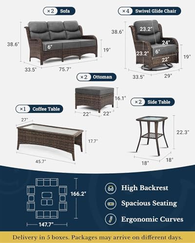 HILLGA Luxury Outdoor Patio Furniture Set - Image 3