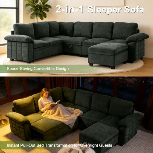 Modern L-Shape Sleeper Sofa - Image 5