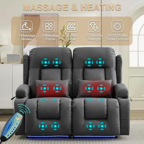 URRED Power Loveseat Recliner Sofa - Image 5
