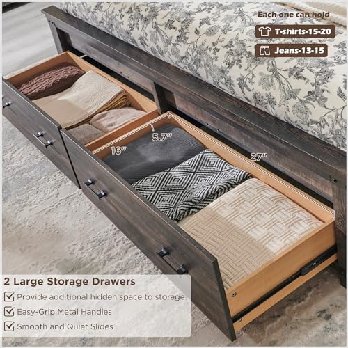 RedLemon 54" Farmhouse Queen Bed Frame - Image 5