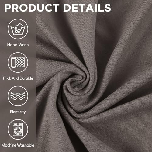 Peryiter 3 Pcs Couch and Loveseat Sofa Covers, Milk Silk - Image 5