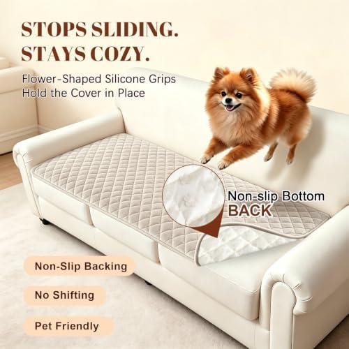 ALIECOM Pet Couch Covers for Sofa Waterproof Plush Dog Sofa Cover Washable - Image 5
