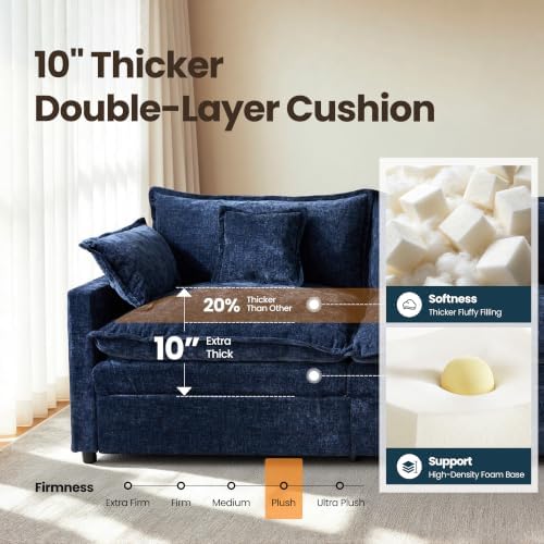 108'' U Shaped Cloud Couch, 3-Seater Sofa - Image 3