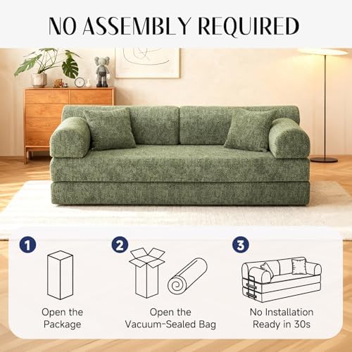 78.8" Convertible Sofa Bed, High Back Boneless Couch - Image 5