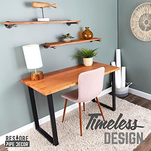 PIPE DECOR Sunset Cedar Solid Wood Rustic 48” Desk Kit - Image 4