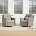 CHITA 2 Pieces Patio Wicker Chair, 360° Rocking Swivel Outdoor Rattan Chair by Unknown