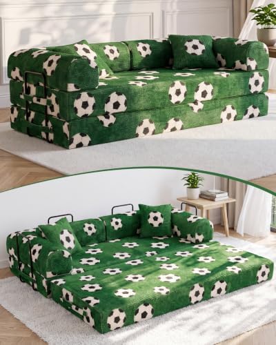 79" Convertible Sofa Bed, 6-in-1 Futon Sofa Boneless Couch in a Box by NNQComfyHome