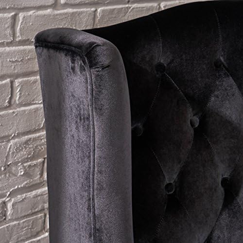 Christopher Knight Home Leora Modern Glam Tufted Velvet Wingback Loveseat - Image 4