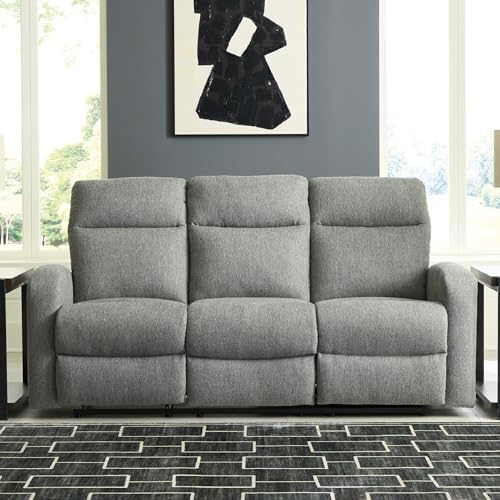 Signature Design by Ashley Manual Reclining Sofa Couch - Image 2