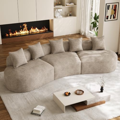 134" Oversized Sectional Sofa for Living Room, Modern Luxury Plush Chenille by DAMAIFROMFURNITURE