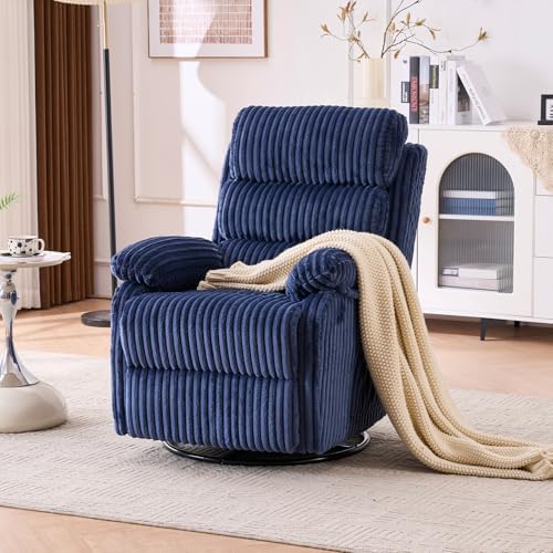 Premium Velvet 360° Swivel Recliner by Unknown