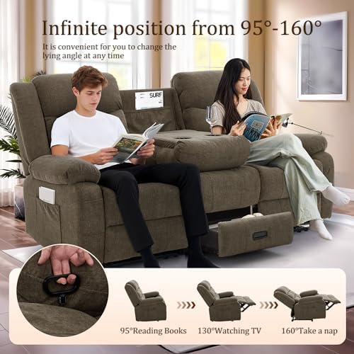 Korser Recliner Sofa, Reclining Loveseat - Image 3