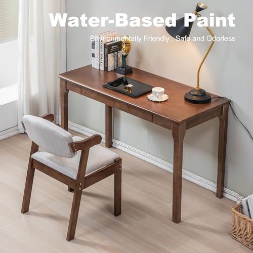 Solid Wood Desk with Drawers, Small Computer Desk - Image 5