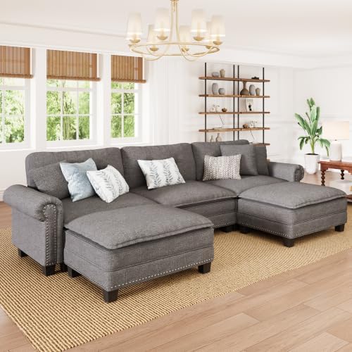 PHI VILLA 116" Oversized Modular Sectional Couch U Shaped by PHIVILLA