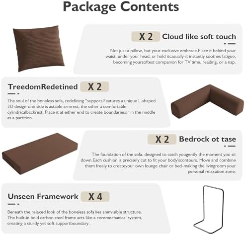 79in Boneless Couch Convertible Futon Sofa Bed Queen - Image 5
