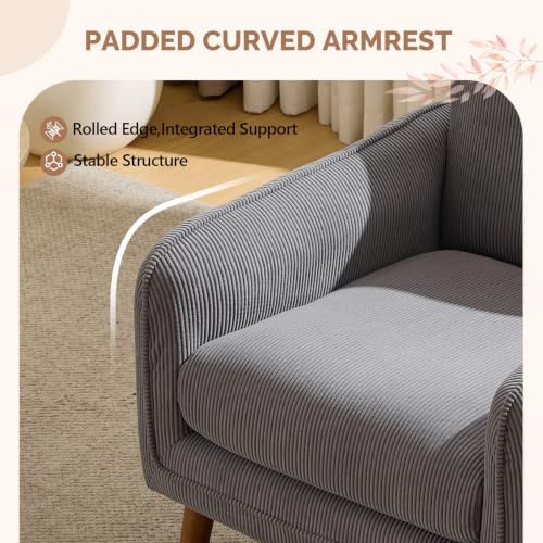 VINGLI Mid Century Modern Low Back Accent Chair Set of 2 - Image 6