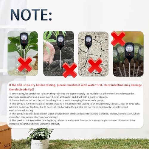 Soil Tester, 3 in 1 Soil Moisture/Nutrient/Soil PH Tester Kit - Image 2