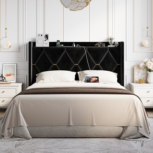 Allewie Queen Bed Frame with Storage Headboard & Smart Charging Station - Image 3