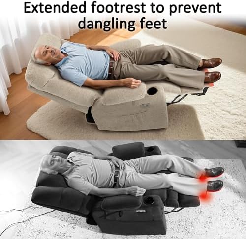MCombo Power Lift Recliner for Elderly, Fabric R7289 - Image 5