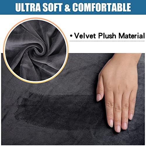 Smiry Velvet Seat Covers for Dining Room Chair Set of 4 - Image 2