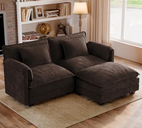 ELUCHANG 79" Oversized Modular Sectional Sofa, Comfy Chenille Cloud Couch by ELUCHANG