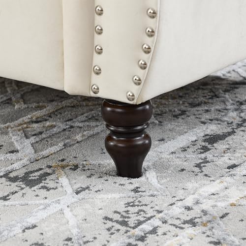 59" Chesterfield Loveseat Velvet Sofa - Image 6