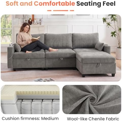 110" Modular Sectional Couch - Image 4