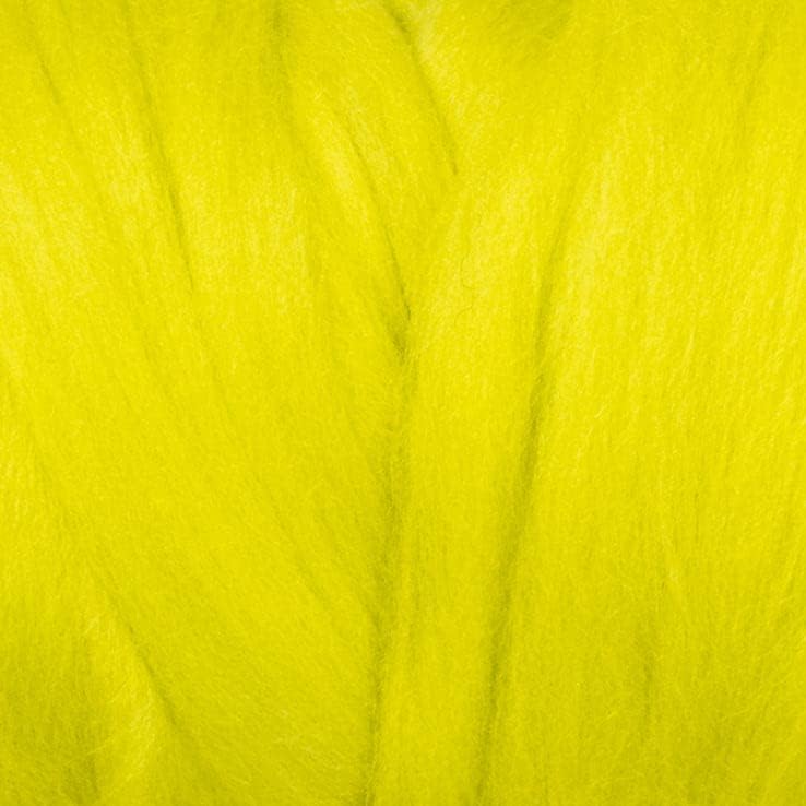 Kondoos Colored Natural Wool roving, 1 lb. Best Wool for Needle Felting, Wet Felting, handcrafts and Spinning. (Green Lime, 1 lb)