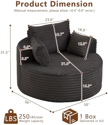 Oversized Chaise Lounge Chair Indoor, Boneless Sleeper Sofa Bed - Image 2