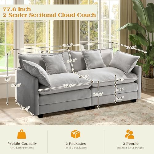 Hanherry Modular Sectional Sofa, Cloud Couch - Image 2