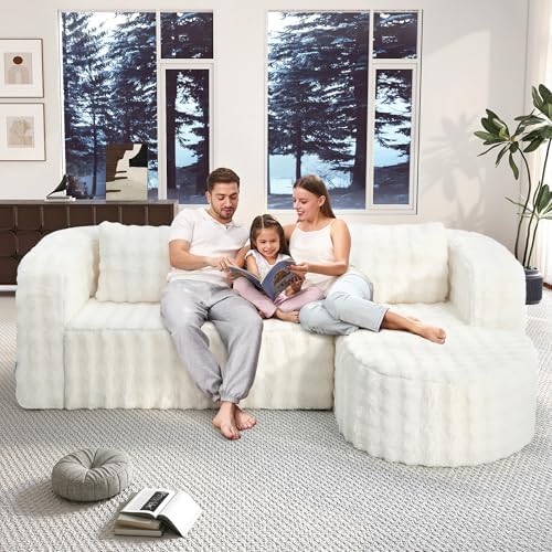 Hobestluk Boneless Couch Modular Sectional Sofa L-Shape Lounge Cloud Couch - Image 3