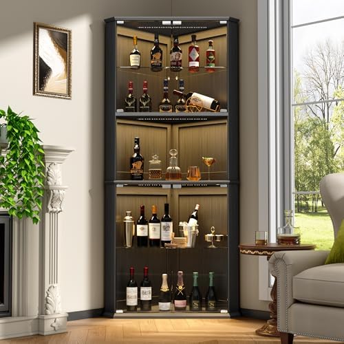 kepptory 72" Corner Curio Cabinet - Image 4