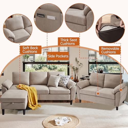 2 Pieces Sectional Sofa Set - Image 4