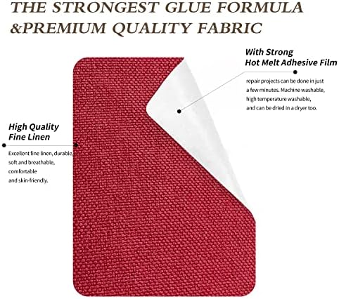King Mountain Premium Linen Fabric Iron-on Repair Patch, Inside&Outside Fabric - Image 3