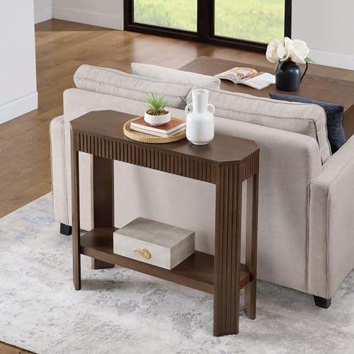 Alaterre Furniture Fluted Solid Wood Console Table, 36”x12”x32” by AlaterreFurniture