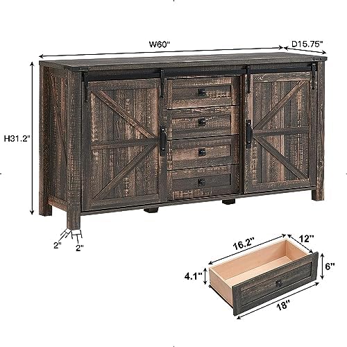 T4TREAM 60-Inch Farmhouse Dresser - Image 2